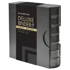 Cornerstone Large Capacity 4 D-Ring Binder & Slip Case (Gray)