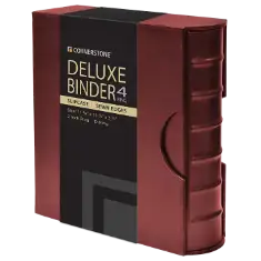 Cornerstone Large Capacity 4 D-Ring Binder & Slip Case (Burgundy)
