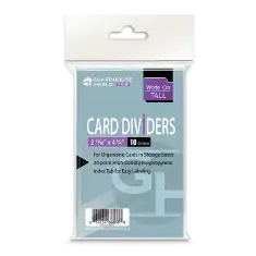 Trading Card Dividers - White Tall
