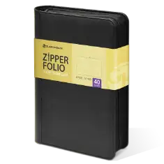 Graded Trading Card Zipper Folio for 40 PSA Card Slabs - Charcoal
