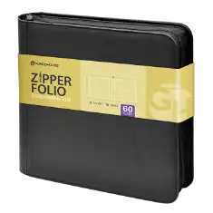 Graded Trading Card Zipper Folio for 60 PSA Card Slabs - Charcoal