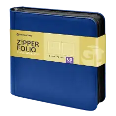 Graded Trading Card Zipper Folio for 60 PSA Card Slabs - Blue Denim