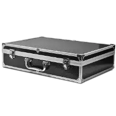 Falcon Series 100 Slab Box  - Front Handle  - Diamond Pattern / Black