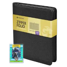 9 Pocket Zipper Folio for Sentry Card Holders - Charcoal