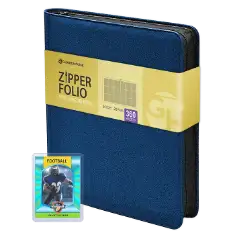 9 Pocket Zipper Folio for Sentry Card Holders - Blue Denim