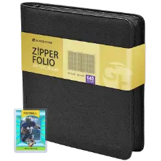 16 Pocket Zipper Folio for Sentry Card Holders - Charcoal