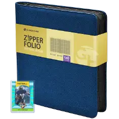 16 Pocket Zipper Folio for Sentry Card Holders - Blue Denim