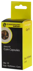 Cent (19mm) Direct-Fit EvoCore Coin Capsules - 10 Pack