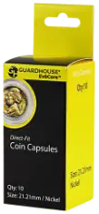 Nickel (21.2mm) Direct-Fit EvoCore Coin Capsules - 10 Pack
