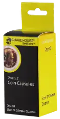 Quarter (24.3mm) Direct-Fit EvoCore Coin Capsules - 10 Pack