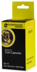 Half Dollar (30.6mm) Direct-Fit EvoCore Coin Capsules - 10 Pack