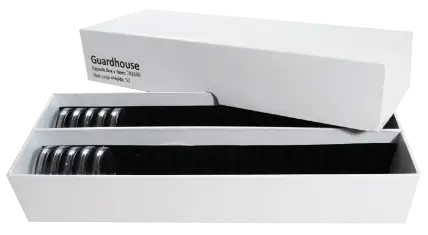 Guardhouse Double Row Coin Capsule Box - 50 Large Capsules