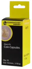 1/10 oz Gold Eagle Direct-Fit EvoCore Coin Capsules - 10 Pack
