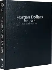 Morgan Dollars 1878-1891, Date & Mintmark Set P, S, CC, & O (Black)