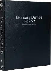 Mercury Dimes 1916-1945, Date & Mintmark Set P, D & S (Black)
