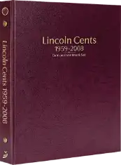 Lincoln Cents 1959-2008, Date & Mintmark Set P, D & S (Burgundy)