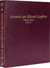 American Silver Eagles 1986-2021, Date Set P, S, & W (Burgundy)