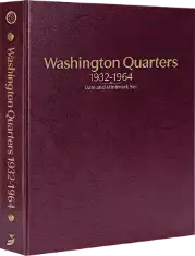 Washington Quarters 1932-1964, Date & Mintmark Set P, D & S (Burgundy)