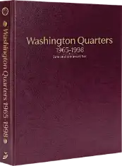 Washington Quarters 1965-1998, Date & Mintmark Set P, D & S (Burgundy)