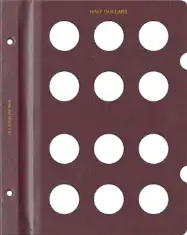 Blank Page, Half Dollar (Burgundy)