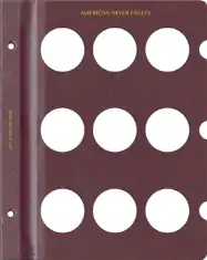 Blank Page, Silver Eagle (Burgundy)