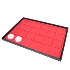 Elegant Coin Display Tray and Jewelry Pad - Dual Use (24 Slots)