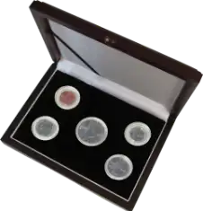 Guardhouse Wood Display Box - GH-W1300 - Direct Fit Mint or Proof Set Cent - Half $ (4S,1M)