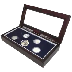 Guardhouse Glass-top Wood Display Box Proof or Mint Set GH-W1800: (4S,M)