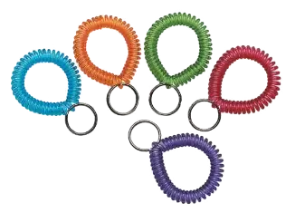Key and Card Wrist Coils - Assorted Colors