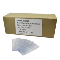3.25 x 3.25 Coin Flip - Unplasticized Bulk/1000 Pack