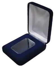 Velvet Coin Capsule Box - Holds 1 oz Silver Bar Capsule (Vertical)