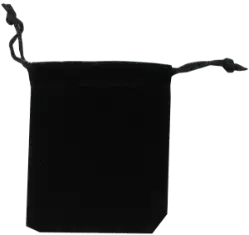 Velour Drawstring Pouch - 2.75x3.25 Black