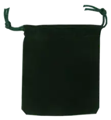 Velour Drawstring Pouch - 2.75x3.25 Green