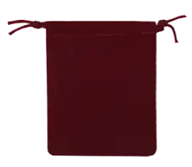 Velour Drawstring Pouch - 2.75x3.25 Maroon