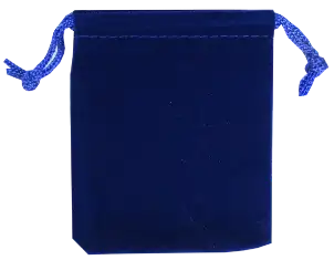 Velour Drawstring Pouch - 2.75x3.25 Royal Blue