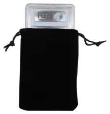 Velour Drawstring Pouch - 3x4.25 Black