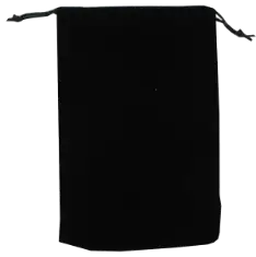 Velour Drawstring Pouch - 5x7.5 Black