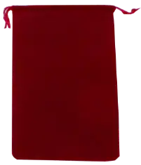 Velour Drawstring Pouch - 5x7.5 Red