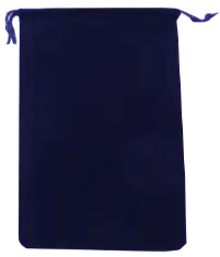 Velour Drawstring Pouch - 5x7.5 Navy Blue