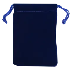 Velour Drawstring Pouch - 5x7.5 Royal Blue