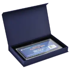 Magnetic Lid Display Box - Holds Guardhouse Modern Currency Slab - Blue