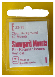 22x25mm Showgard Mounts - Pre-cut Singles (Clear)