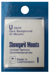 33x27mm Showgard Mounts - Pre-cut Singles (Black)