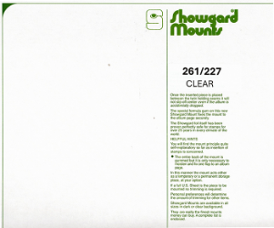 261/227 Showgard Mounts for Souvenir Sheets (Clear)