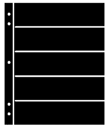 Supersafe Stocksheets 5 Rows 46mm, Black