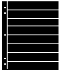 Supersafe Stocksheets 8 Rows 29mm, Black