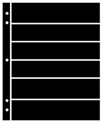 Supersafe Stocksheets 6 Rows 38mm, Black