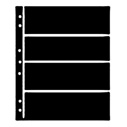 Hagner Stock Sheets 4 Row Black One Sided