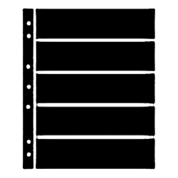 Hagner Stock Sheets 5 Row Black One Sided