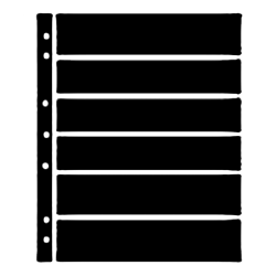 Hagner Stock Sheets 6 Row Black One Sided